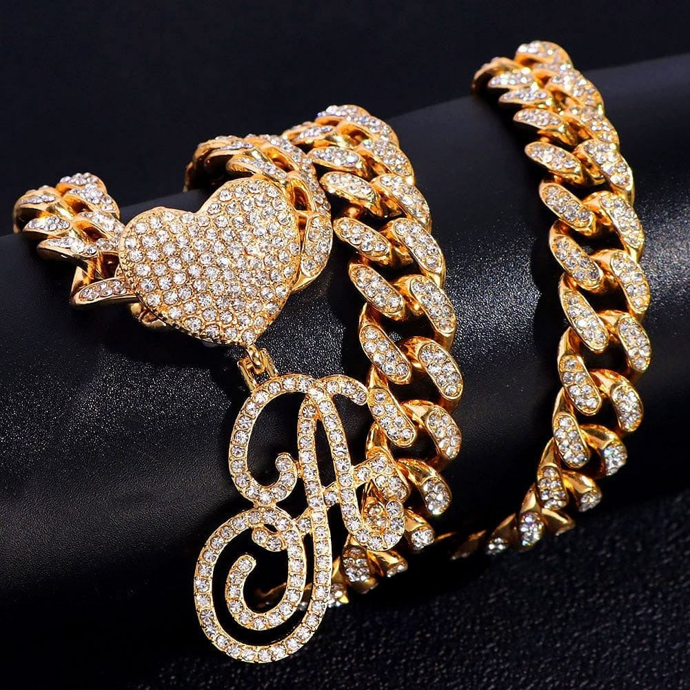 Say It with Ice: Why This Custom Initial Cuban Heart Necklace Is All About You