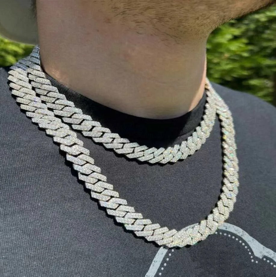 14MM Prong Cuban Chain + Free Bracelet