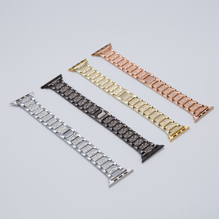 Edelstahlarmband für die Apple Watch mit Diamant-Strass
