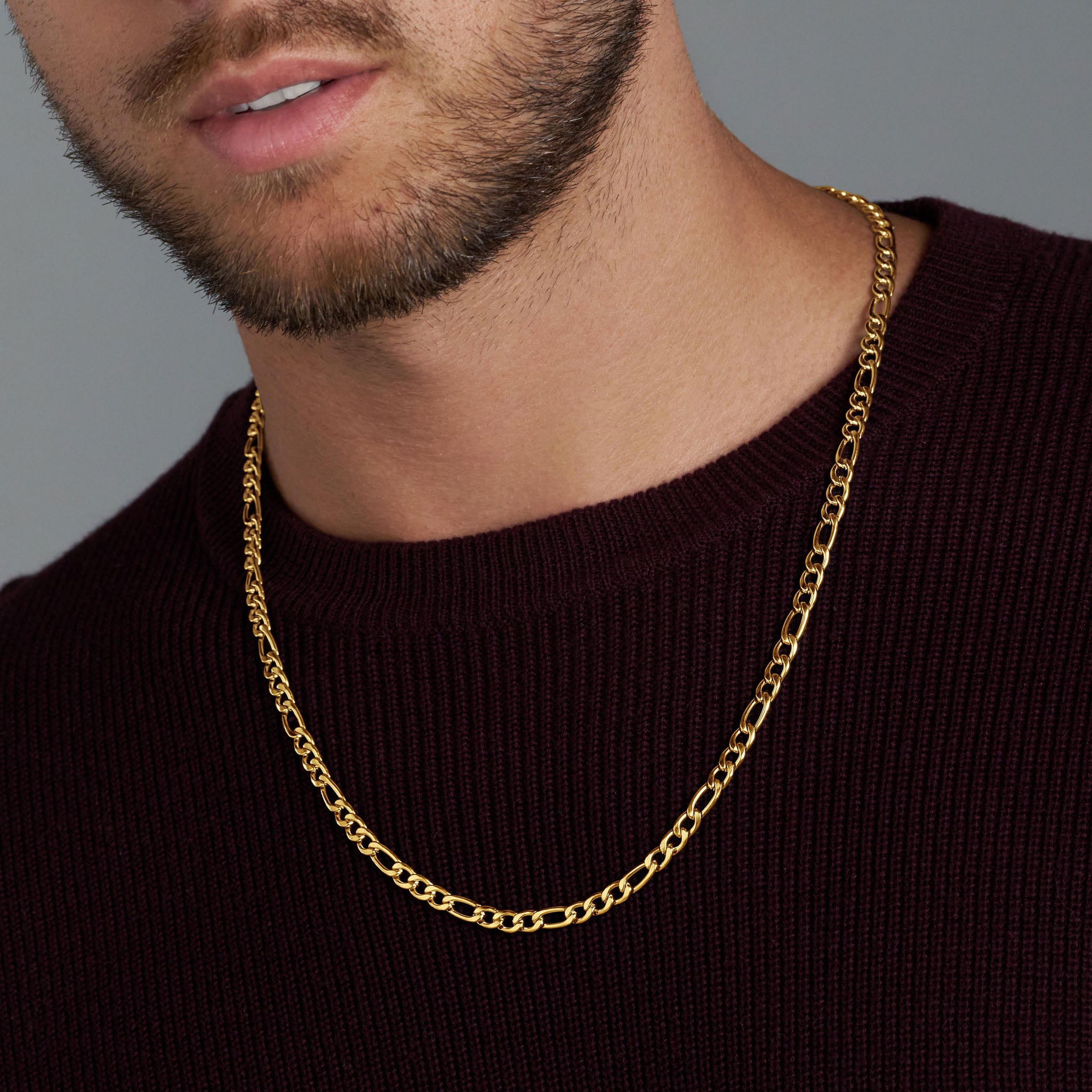 5mm Gold Figaro Link Chain