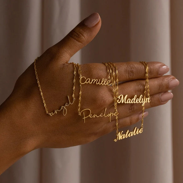 18k Gold/Silver Custom Name Chain