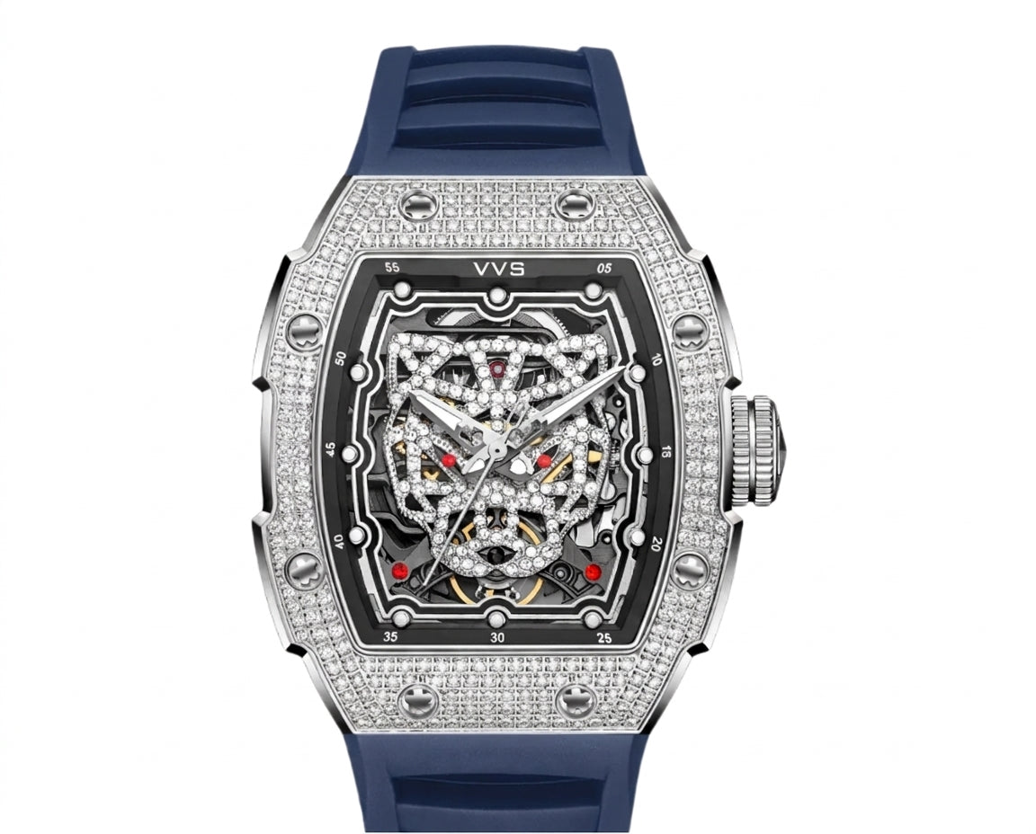 VVS Watches™ Tonneau | Iced Out Skeleton