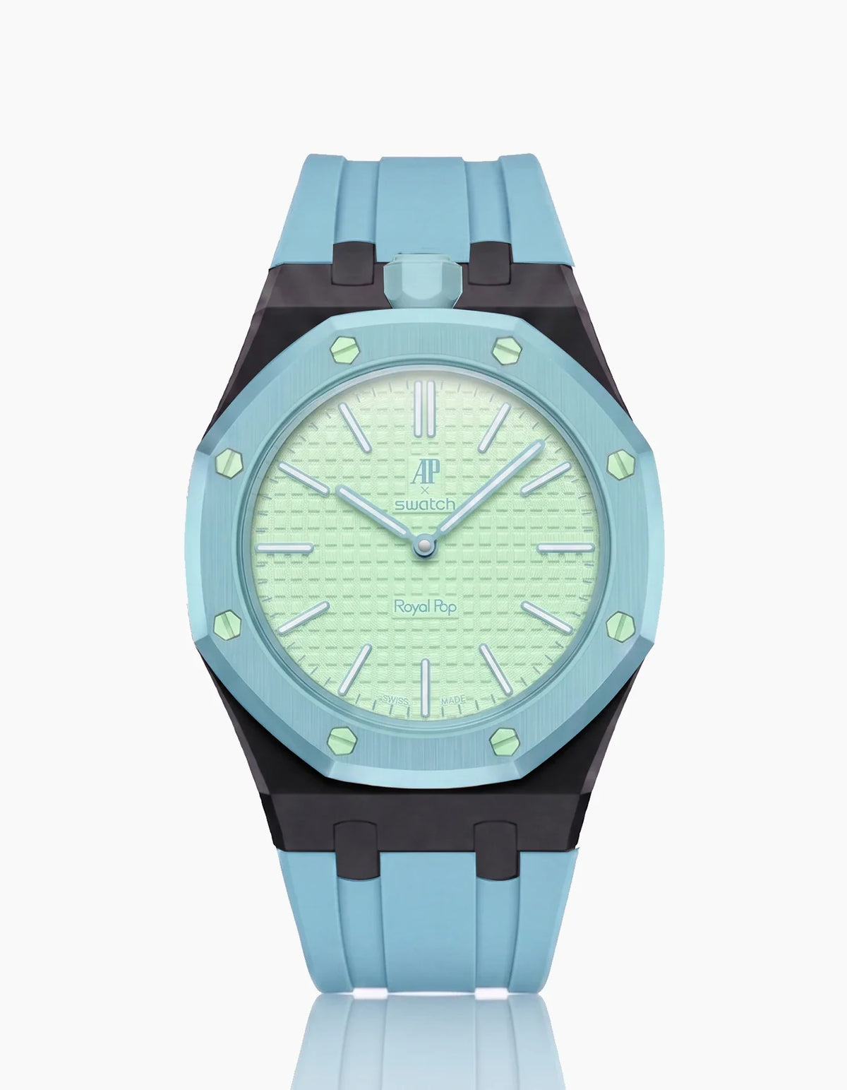 combo::black::rubber-strap-for-ap-x-swatch-royal-pop-light-blue