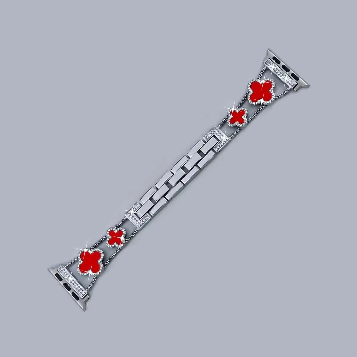 Iced Out Clover Apple Watch Band