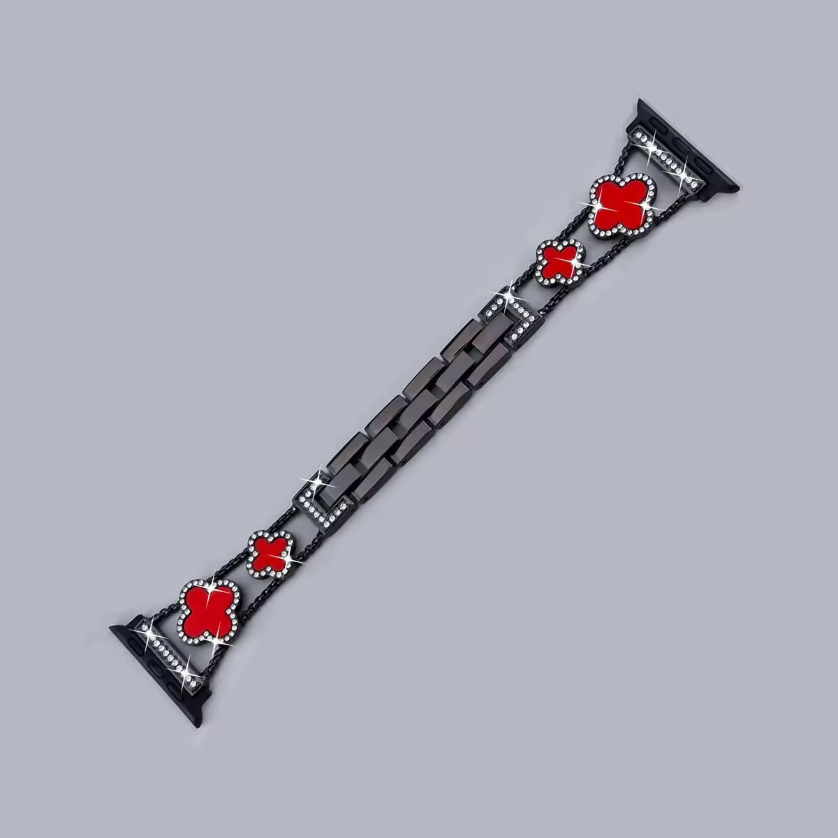 Iced Out Clover Apple Watch Band