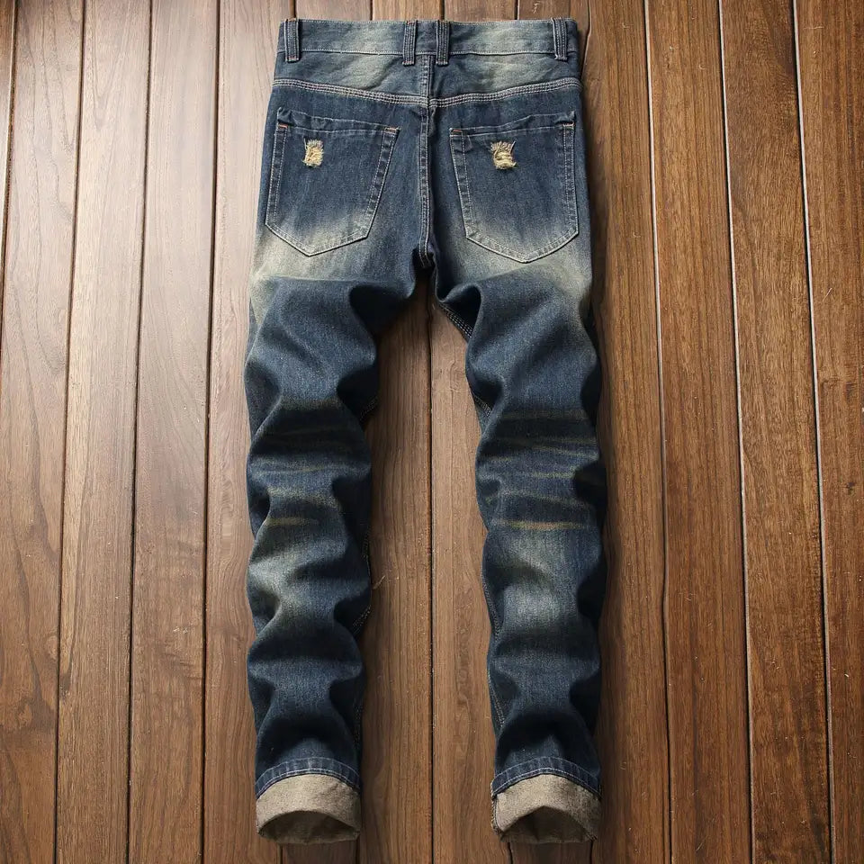 Jean en denim déchiré pour homme