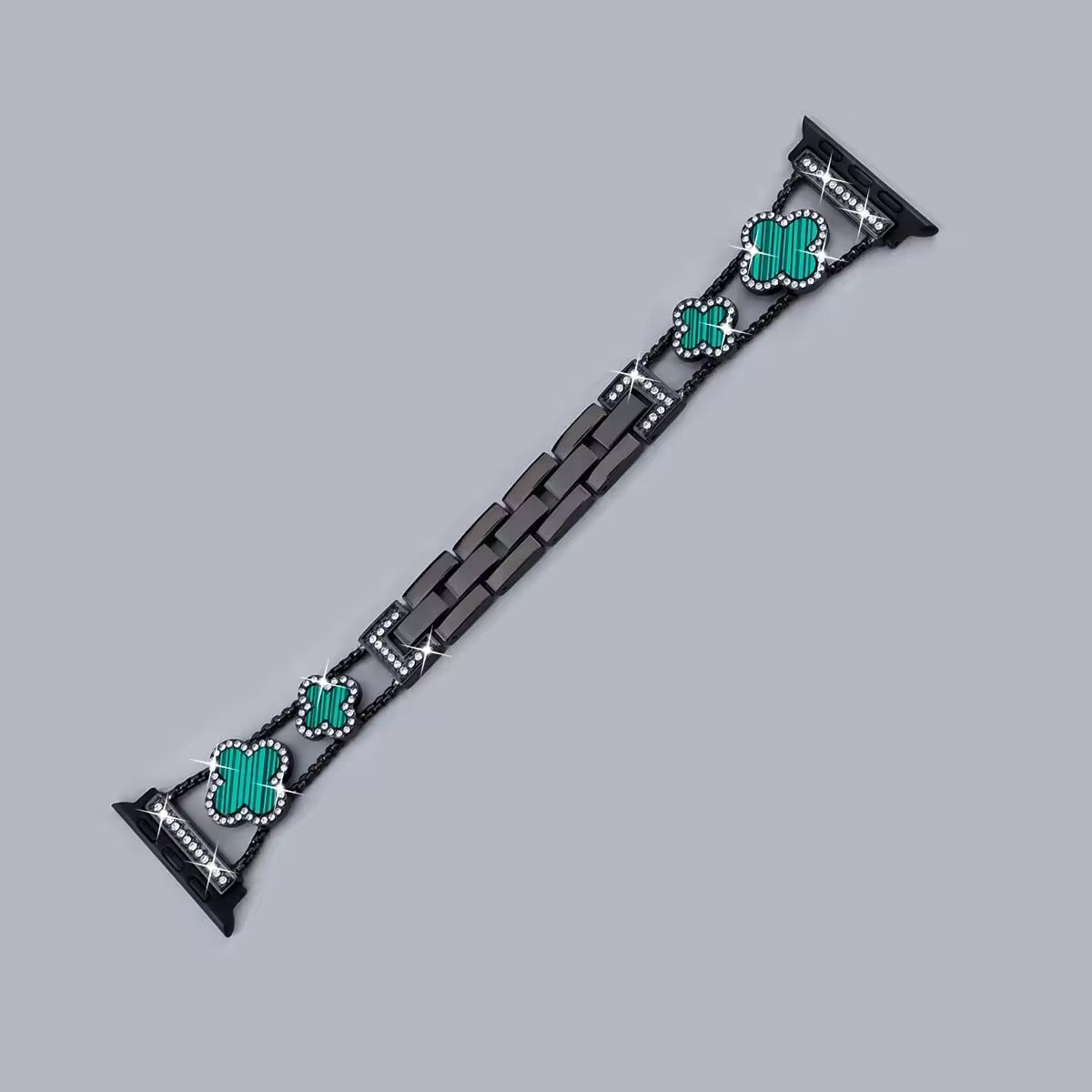 Iced Out Clover Apple Watch Band