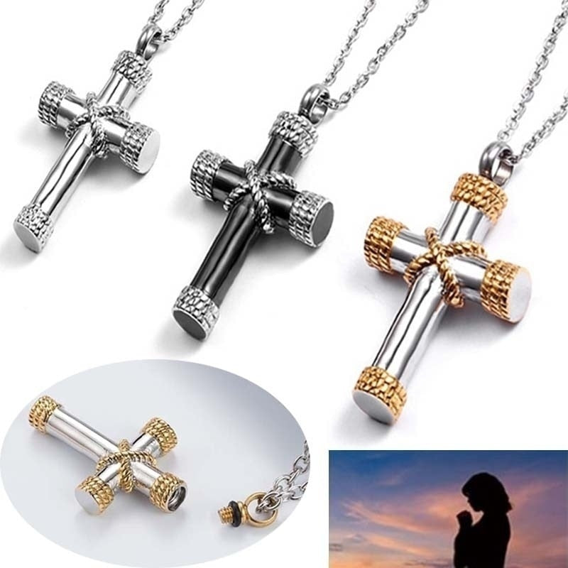 Halskette mit Anhänger „Vaterunser“ mit Kreuz