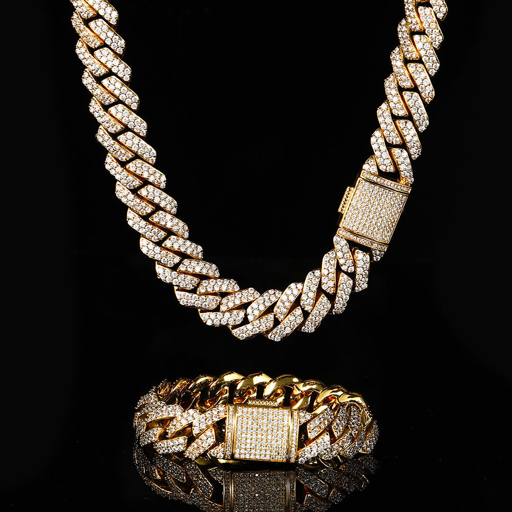 14MM Prong Cuban Chain + Free Bracelet