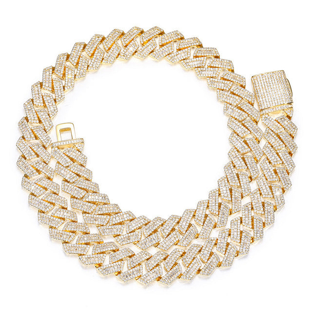 14MM Prong Cuban Chain + Free Bracelet
