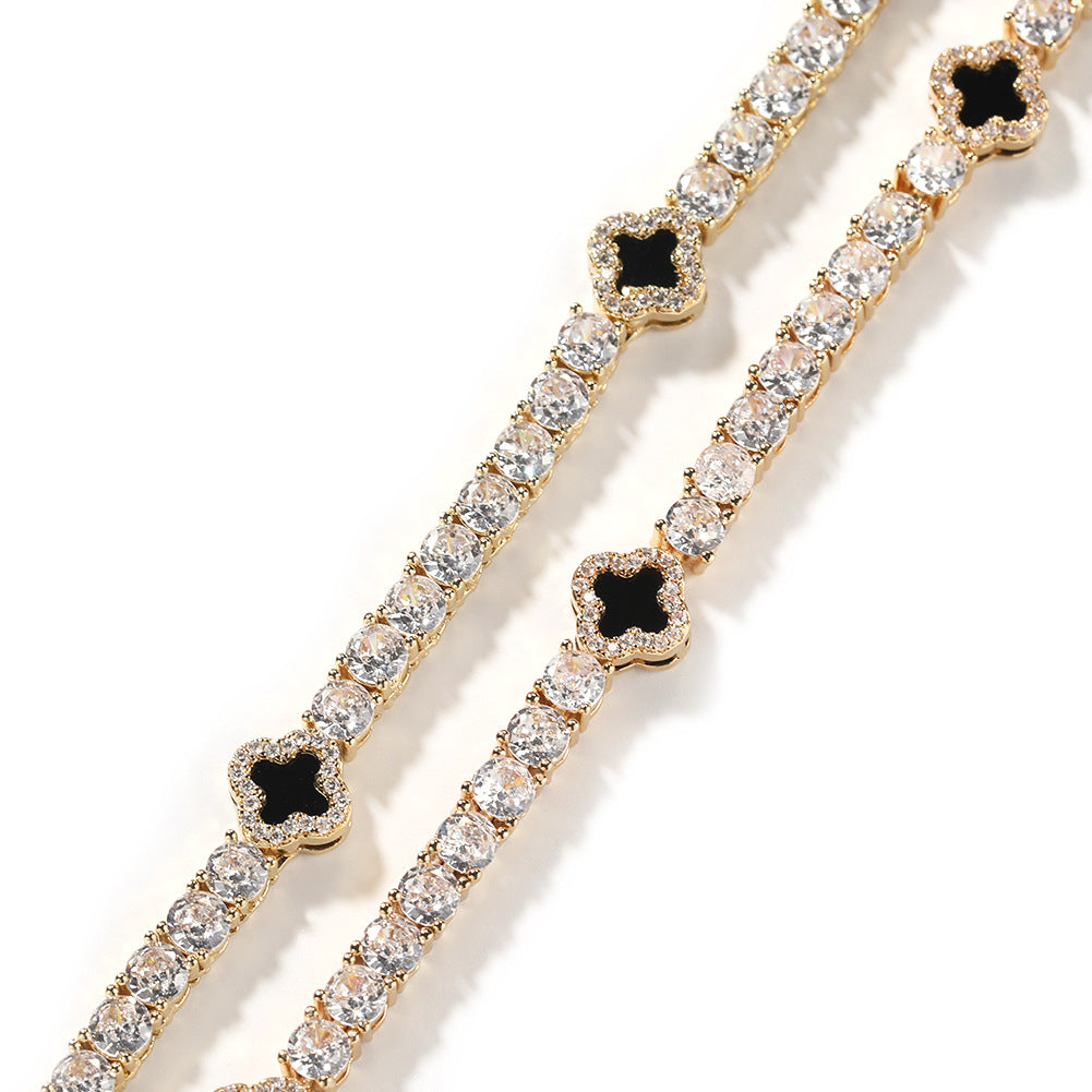 VVS Jewelry 4 Leaf Clover Diamond Tennis Chain