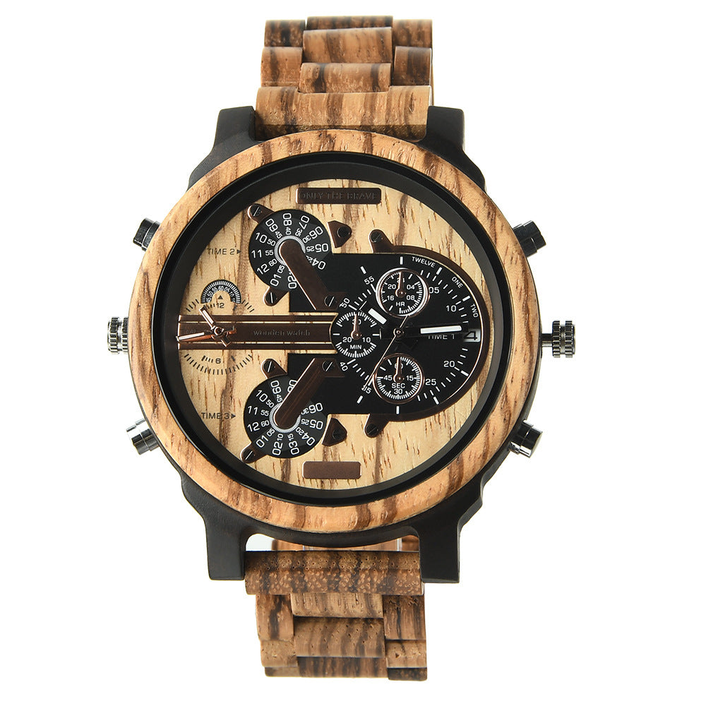 VVS Large Dial Wood Grain Watch | Stylish, Eco-Friendly Timepiece
