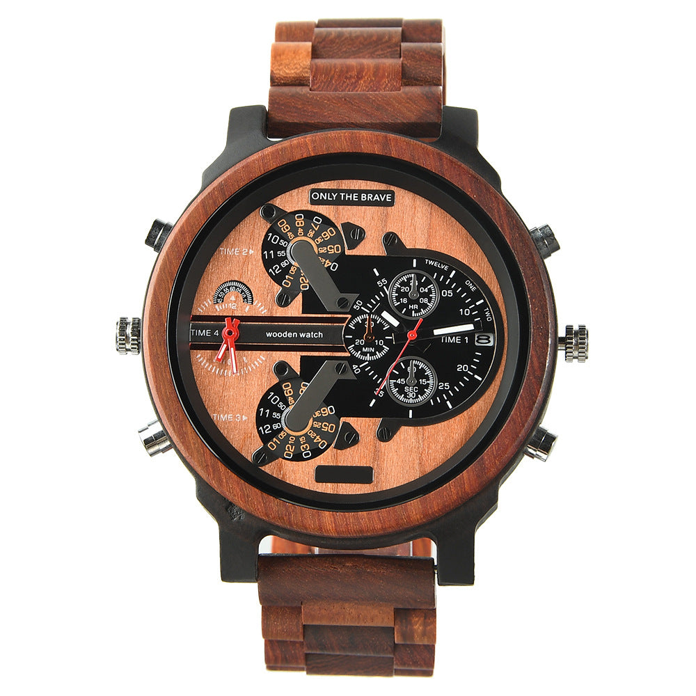 VVS Large Dial Wood Grain Watch | Stylish, Eco-Friendly Timepiece