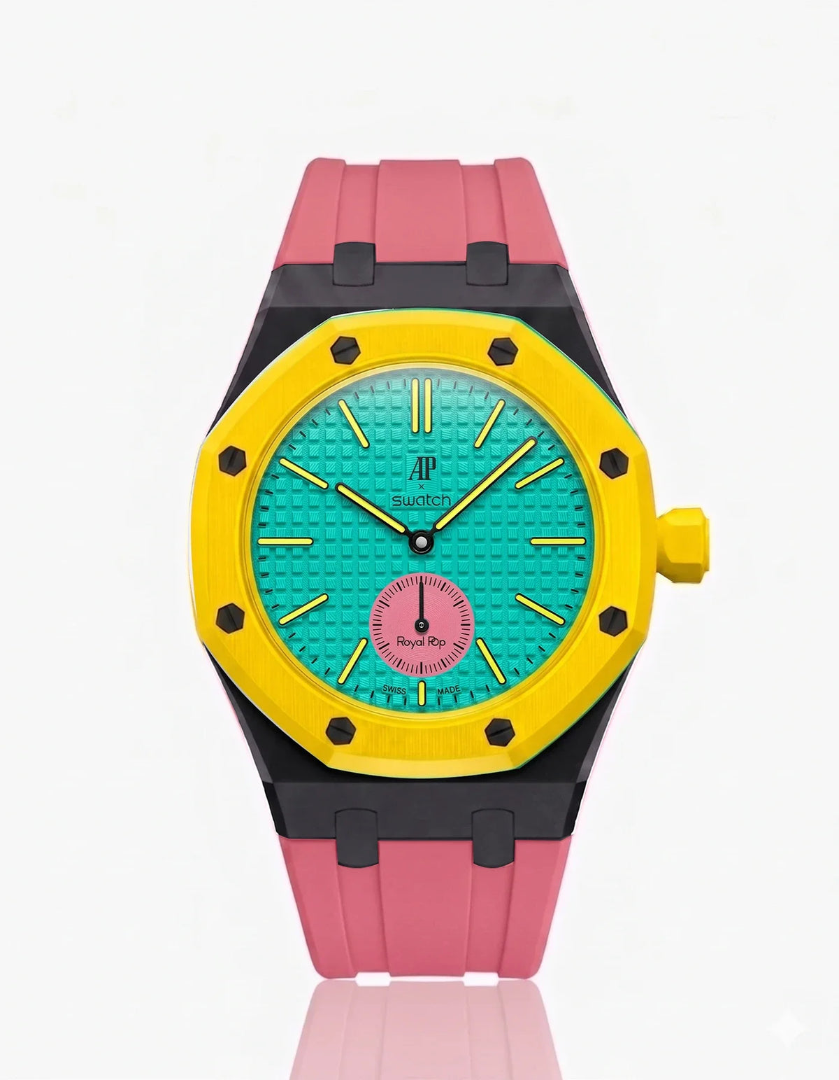 combo::black::rubber-strap-for-ap-x-swatch-royal-pop-otg-pink