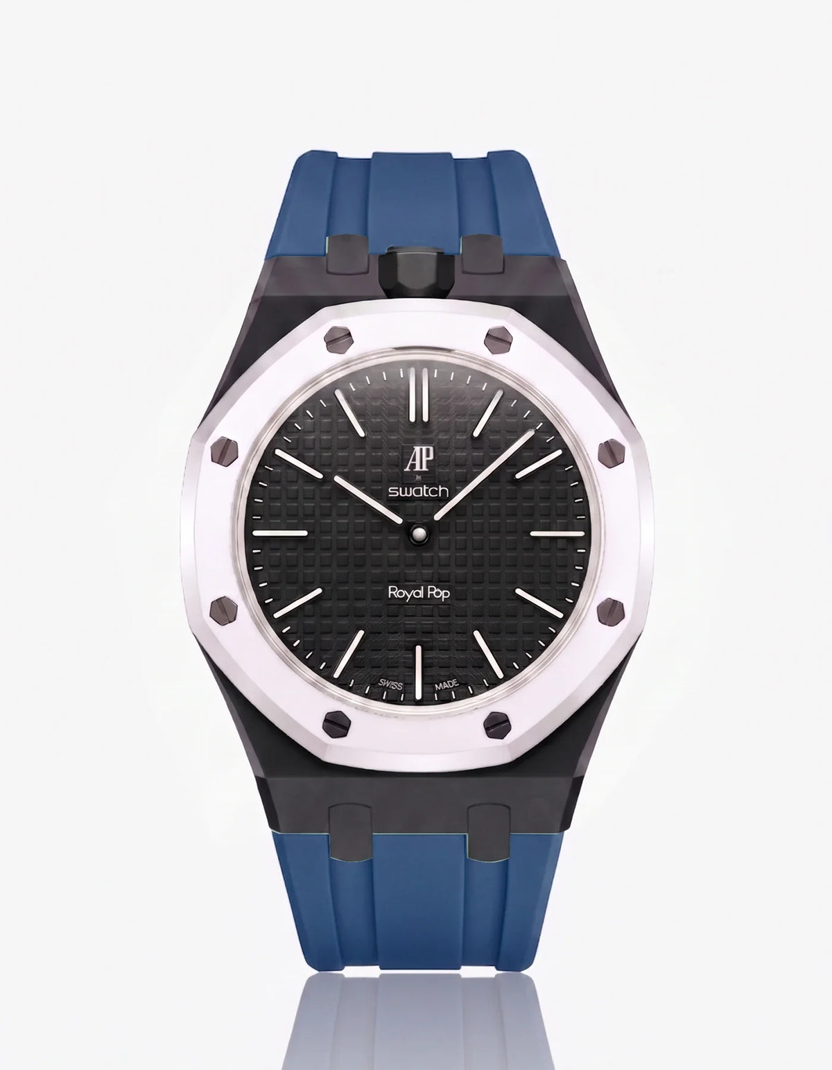 combo::black::rubber-strap-for-ap-x-swatch-royal-pop-navy-blue