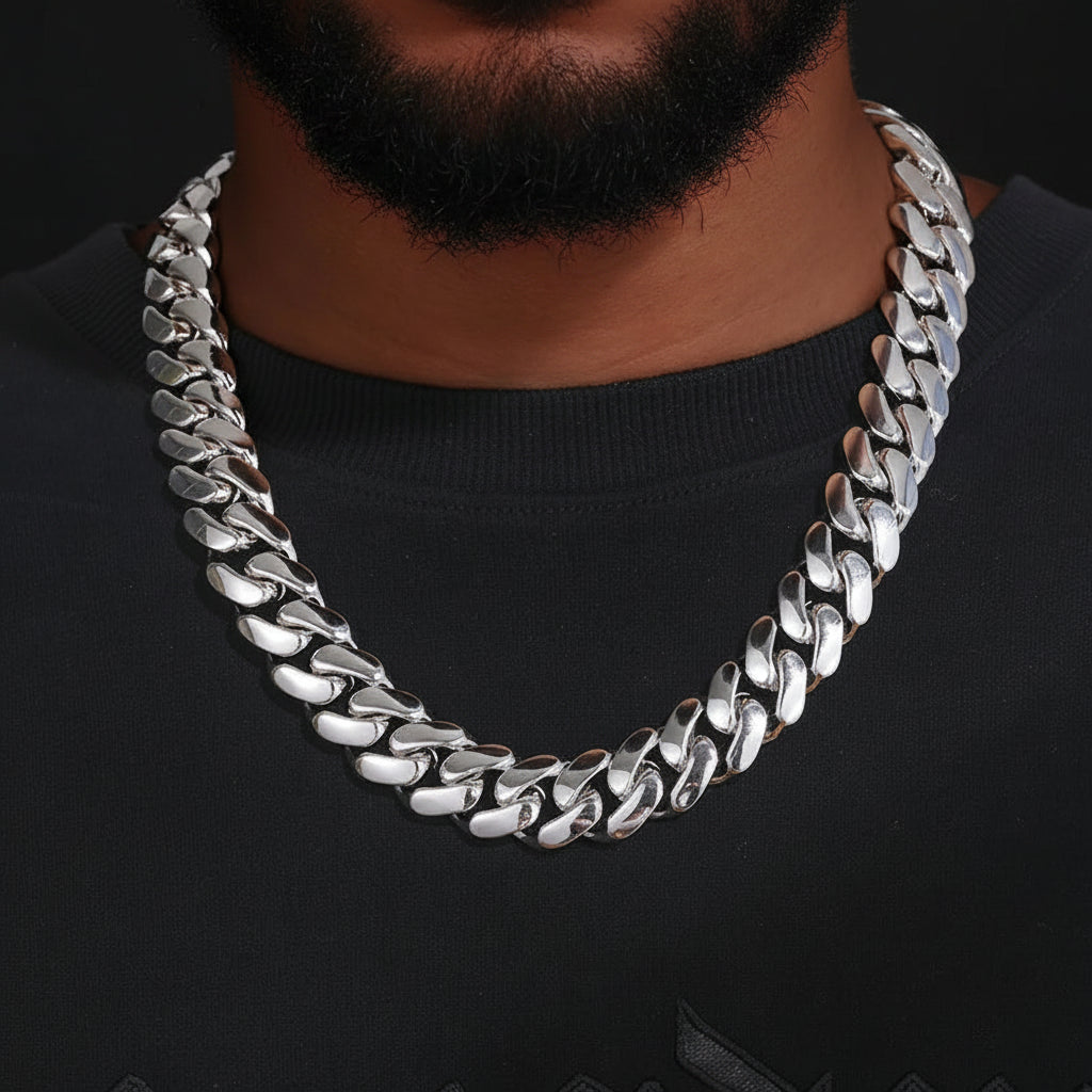 10-22mm Solid 18k Gold Plated Miami Cuban Link Chain - Different Drips