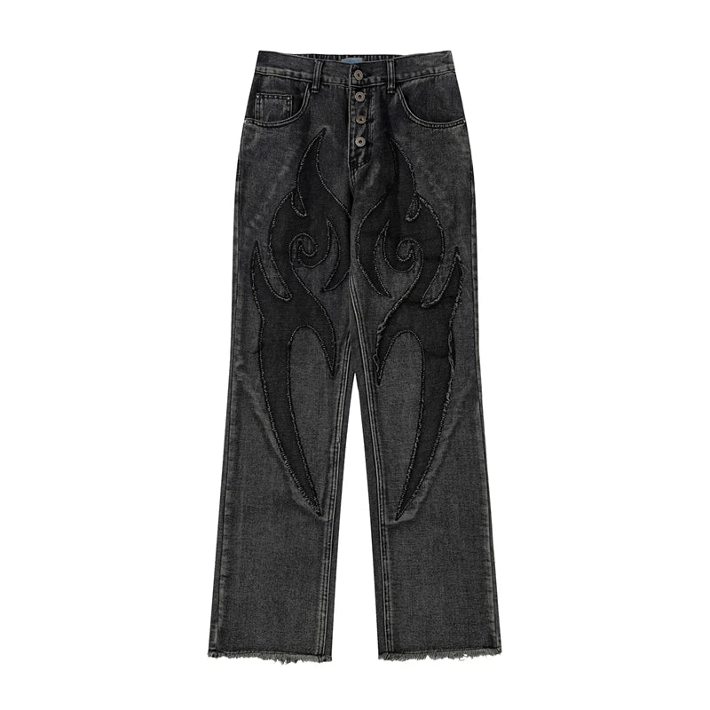Lässige VVS-Retro-Jeans mit geradem Bein