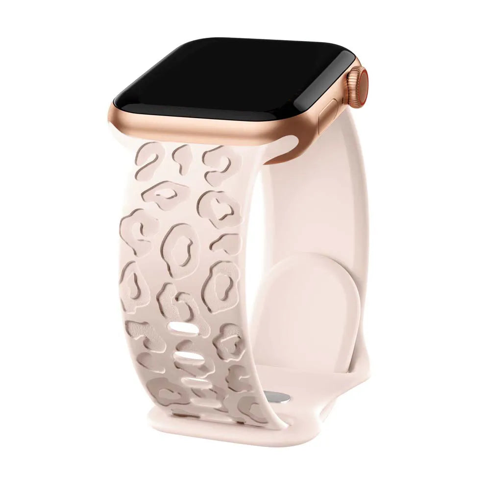Silikonarmband mit Leopardenmuster für Apple Watch