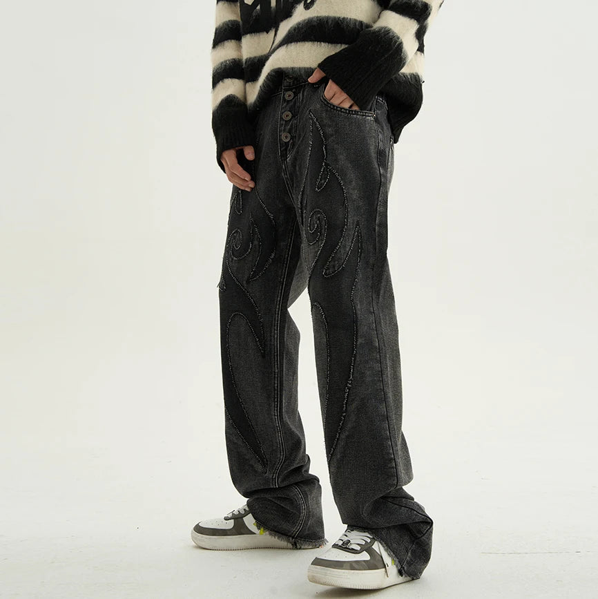 Lässige VVS-Retro-Jeans mit geradem Bein