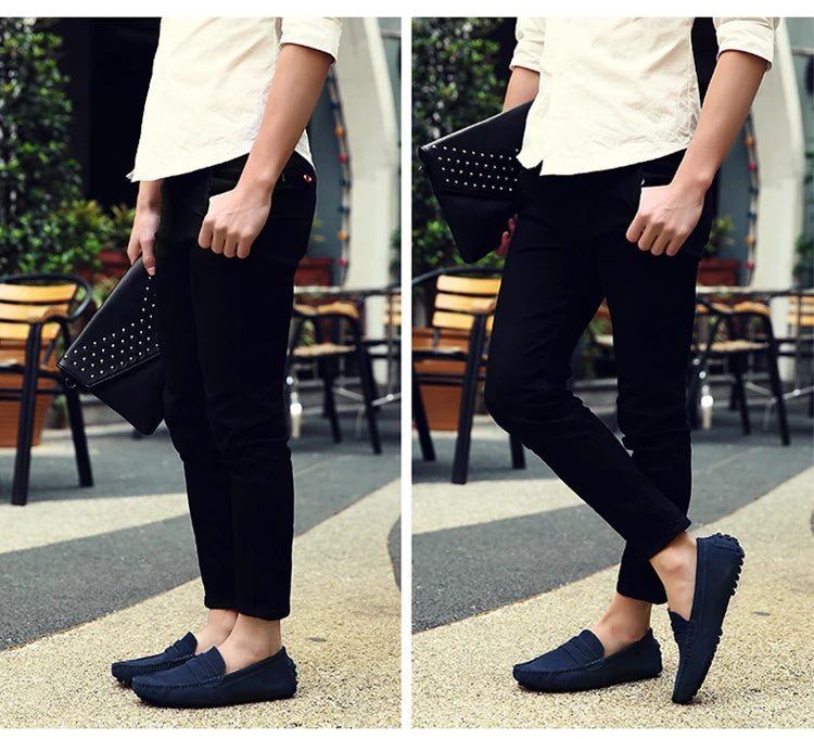 Mason "Blue" Genuine Leather Casual Driving Loafers