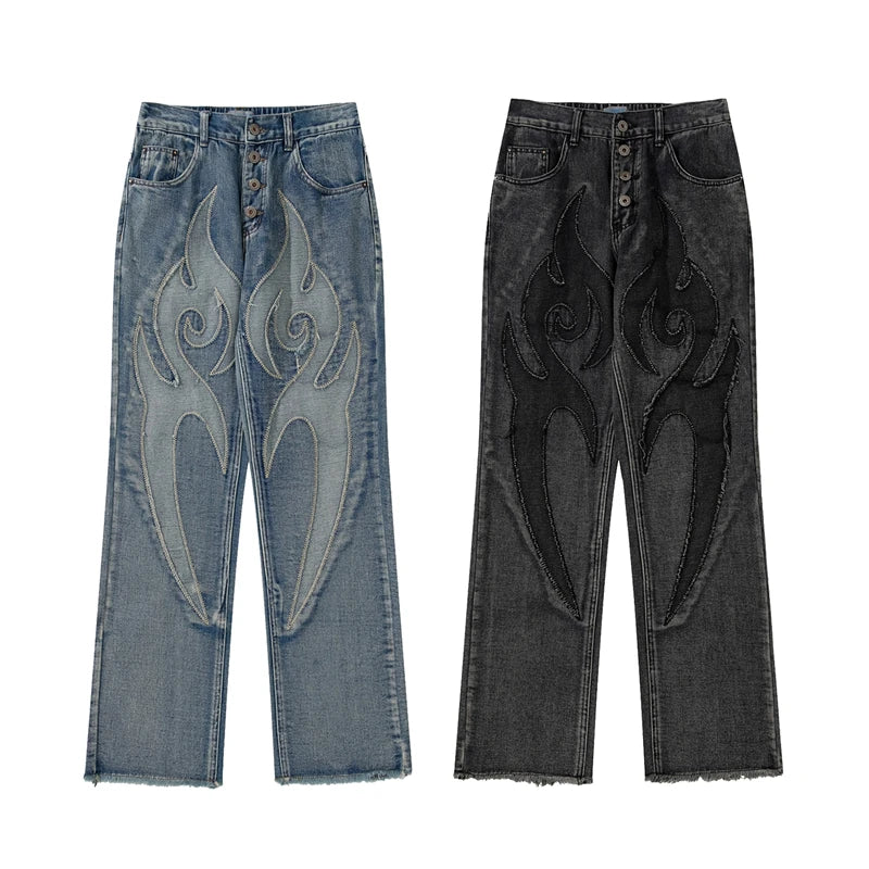 Lässige VVS-Retro-Jeans mit geradem Bein