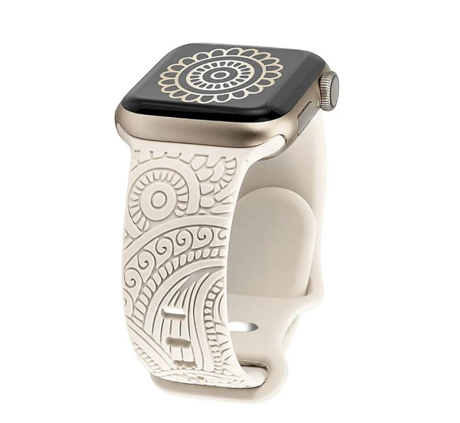 Silikonarmband mit heißem graviertem Muster für die Apple Watch