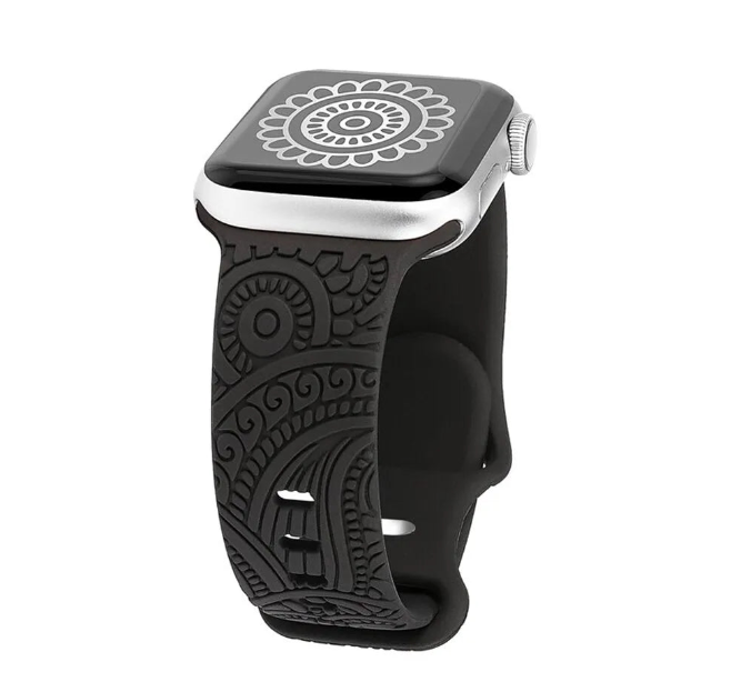 Silikonarmband mit heißem graviertem Muster für die Apple Watch