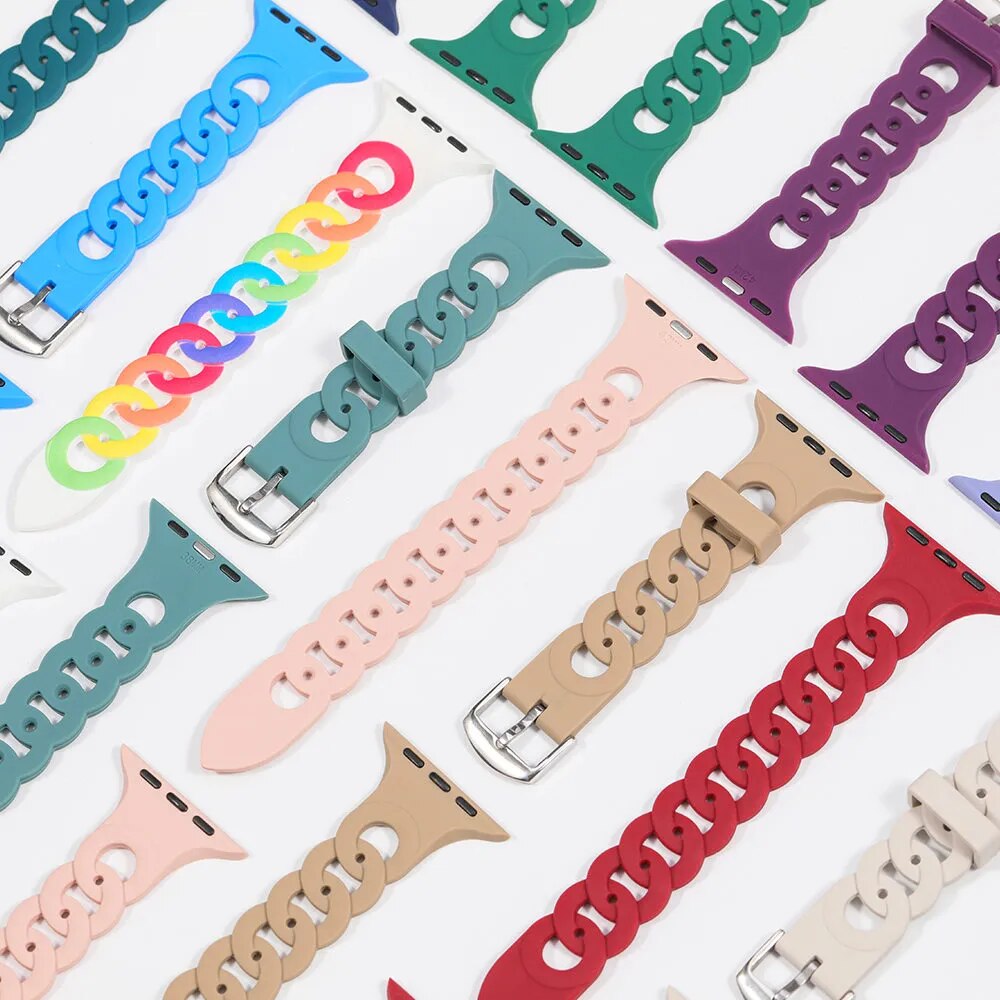 Compatible with Apple Watch - Silicone Pattern Watch Band