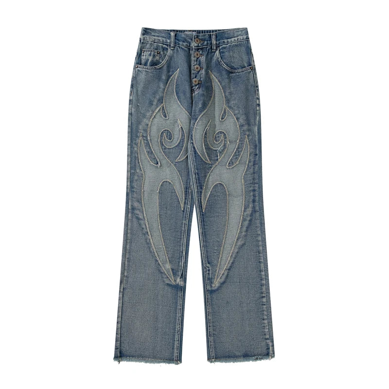 Lässige VVS-Retro-Jeans mit geradem Bein