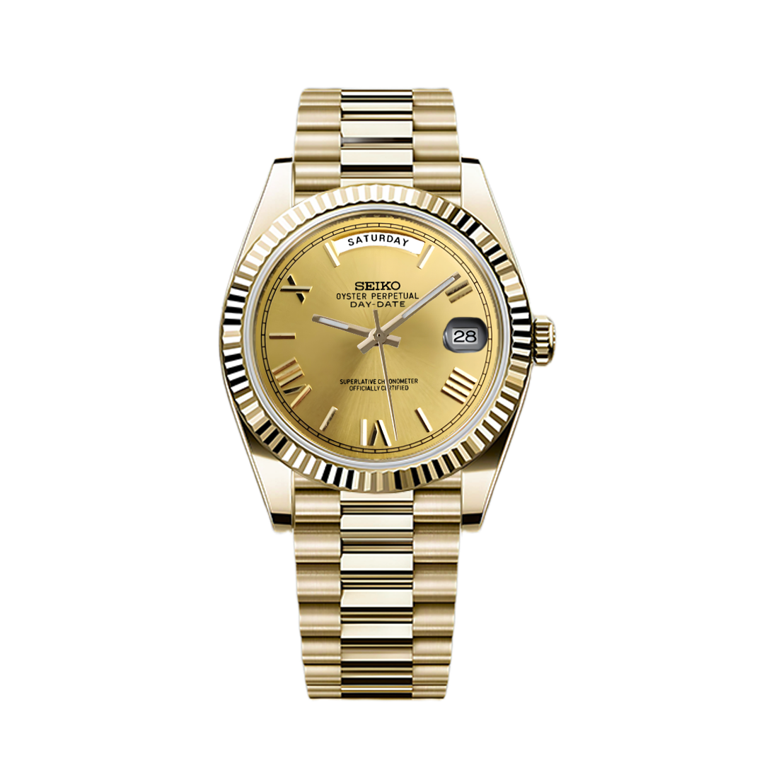 Seiko Mod Day-Date | Gold Champagne