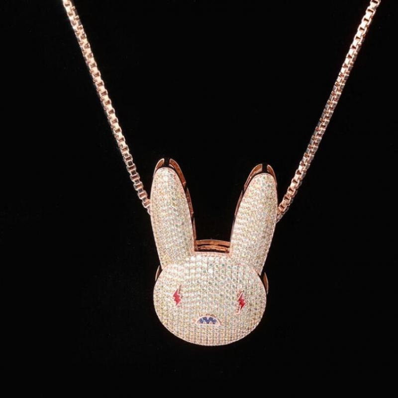 Bad Bunny Pendant Necklace Rapper Chain