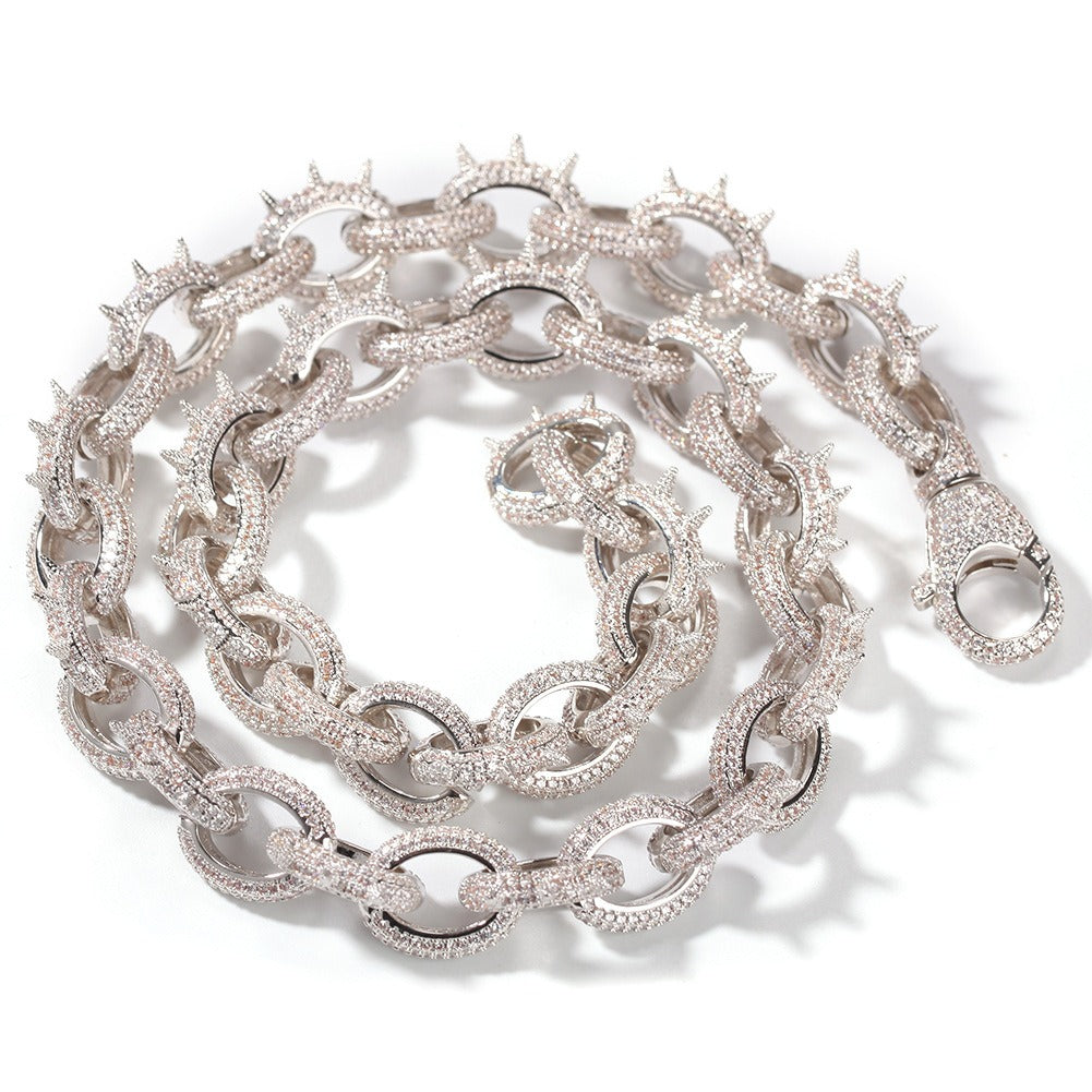 Collier à maillons pointus inspiré de Playboi Carti, chaîne de rappeur