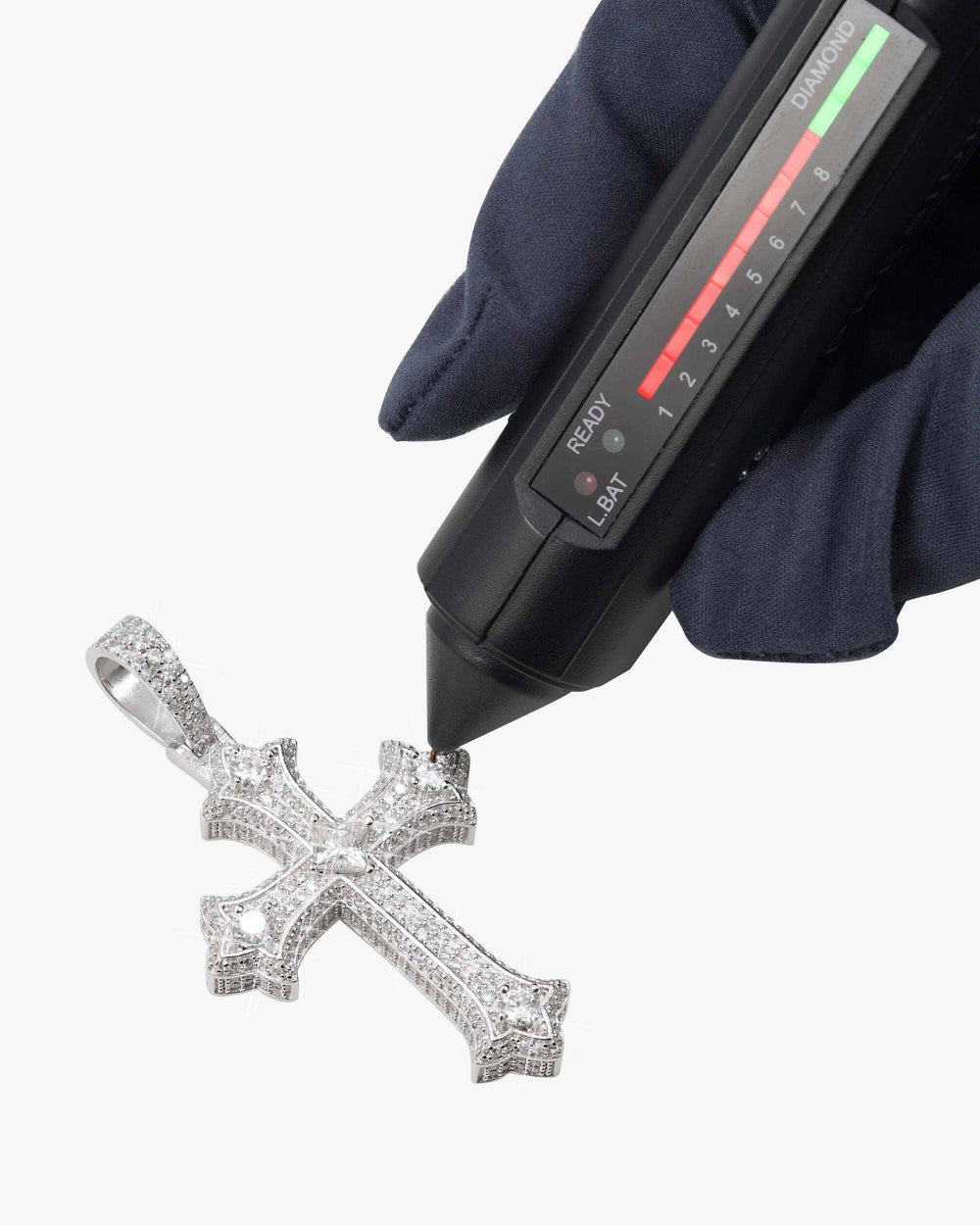 Iced Out Moissanite Cross Pendant