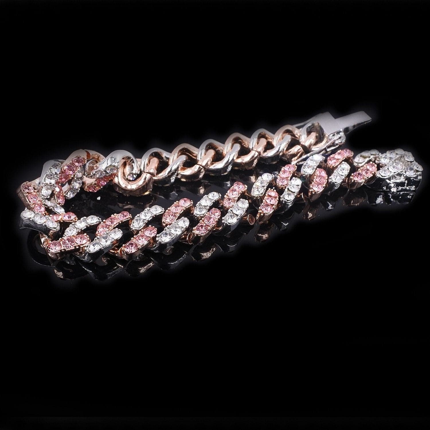Jewelhery hip hop jewelry 12mm Two Tone Miami Cuban Chain and FREE Bracelet