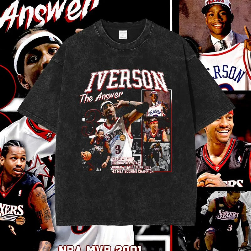 T-shirt graphique du joueur de basket-ball Allen Iverson