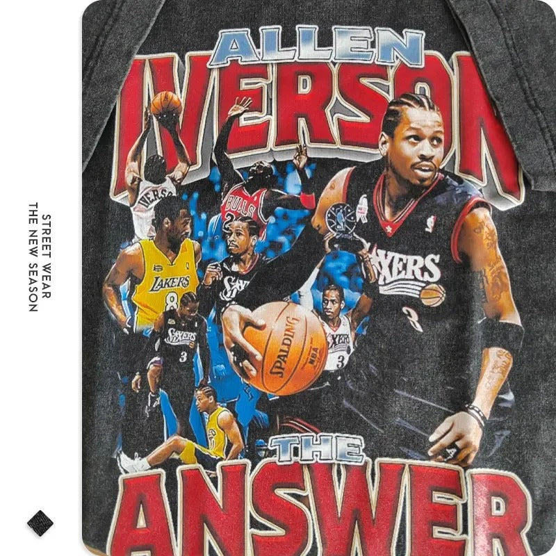 T-shirt graphique du joueur de basket-ball Allen Iverson