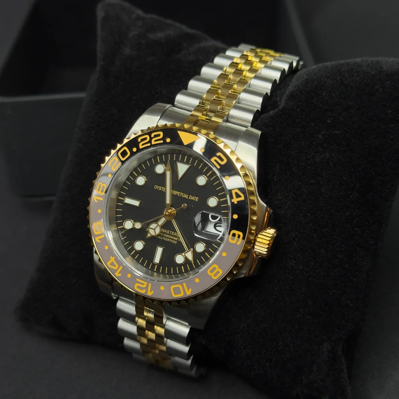 Seiko Mod GMT Master II | Two Tone Oyster Silver & Gold