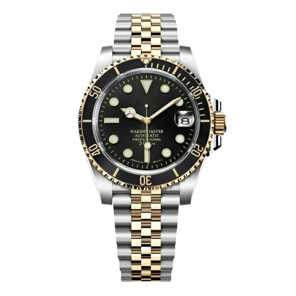 Seiko Mod Submariner – Two Tone Black