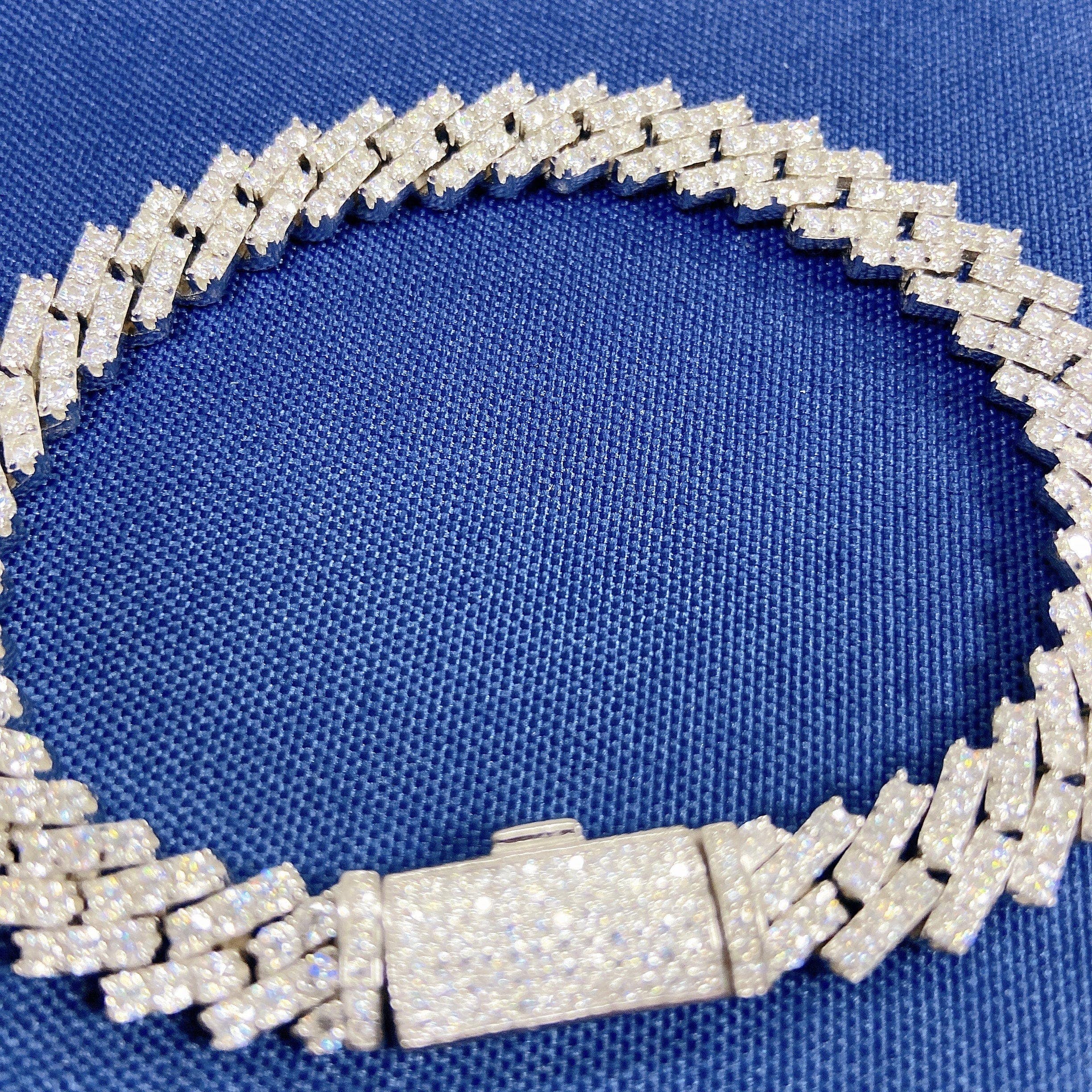 VVS Jewelry hip hop jewelry 7 Inch VVS Jewelry 925 Sterling Silver Moissanite S Link Cuban Bracelet