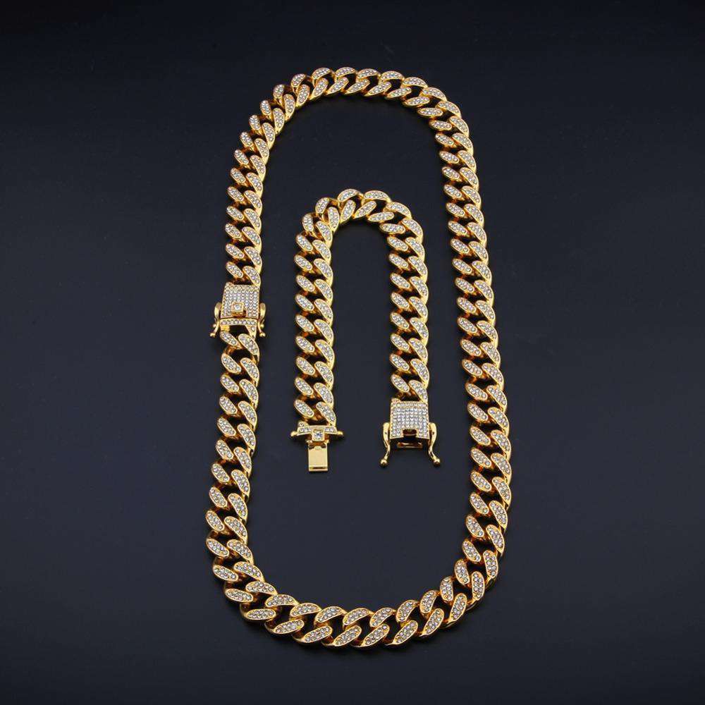VVS Jewelry hip hop jewelry Cuban VVS Jewelry Gold/Silver Cuban Chain + FREE Cuban Bracelet Bundle - (TODAY ONLY)