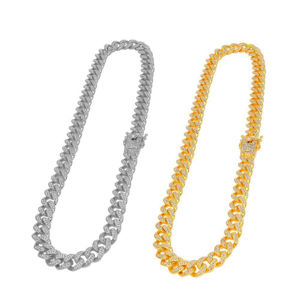 VVS Jewelry hip hop jewelry Cuban VVS Jewelry Gold/Silver Cuban Chain + FREE Cuban Bracelet Bundle - (TODAY ONLY)