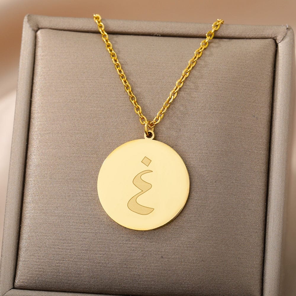 VVS Jewelry hip hop jewelry Gold/Silver Arab Initial Pendant