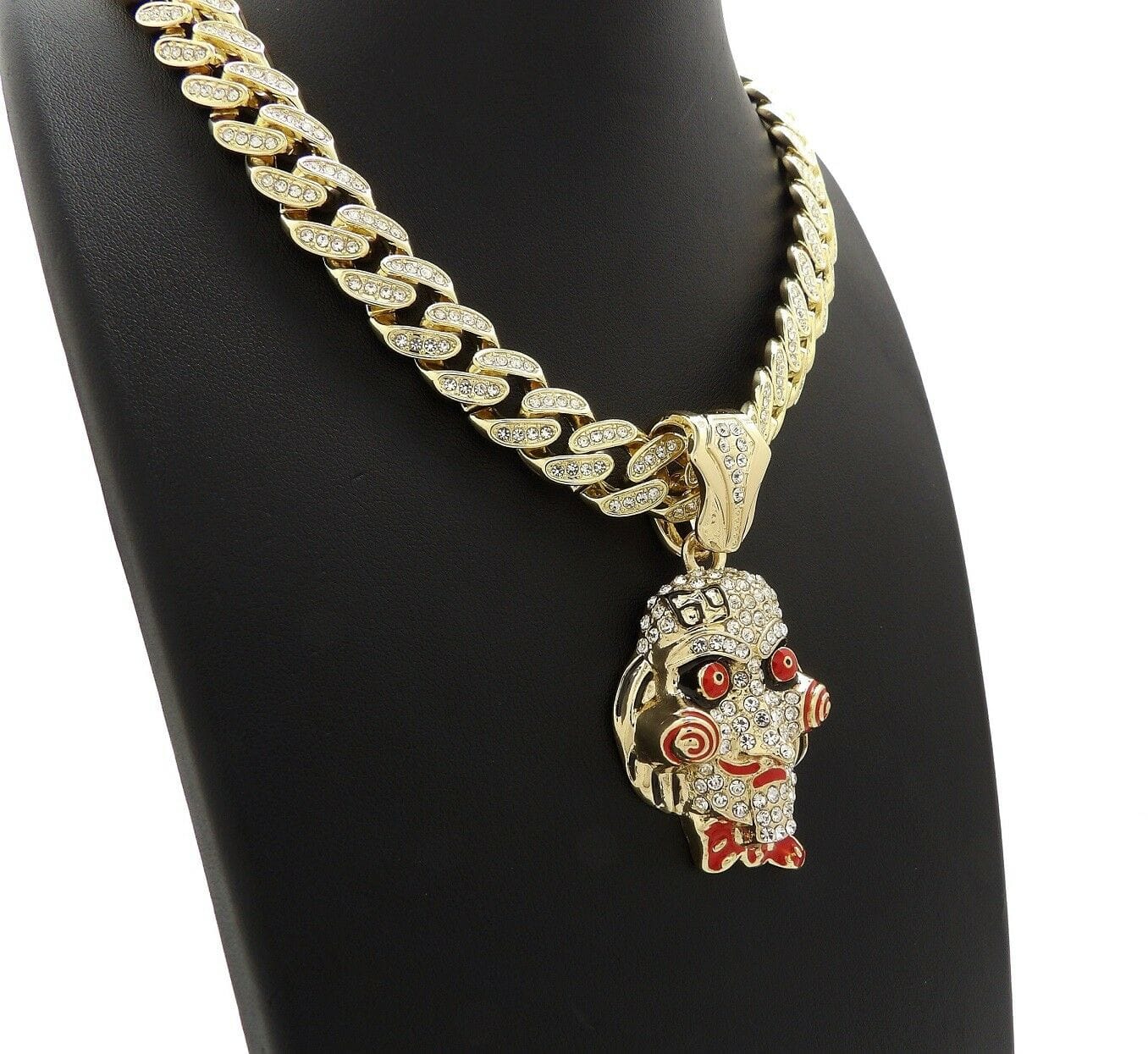 VVS Jewelry hip hop jewelry Tekashi 69 Gold Jigsaw Cuban Pendant Chain