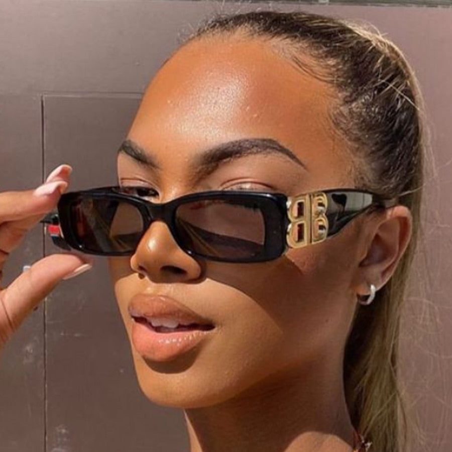 Lunettes de soleil rectangulaires Dynasty de VVS Jewelry