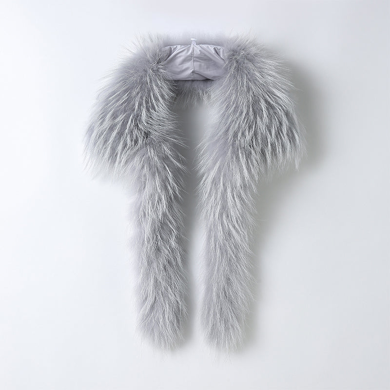 VVS Diana Real Fur-Trim Detachable Cropped Puffer Jacket