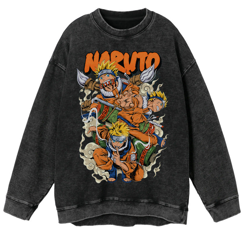 Retro Naruto Graphic Vintage Sweater