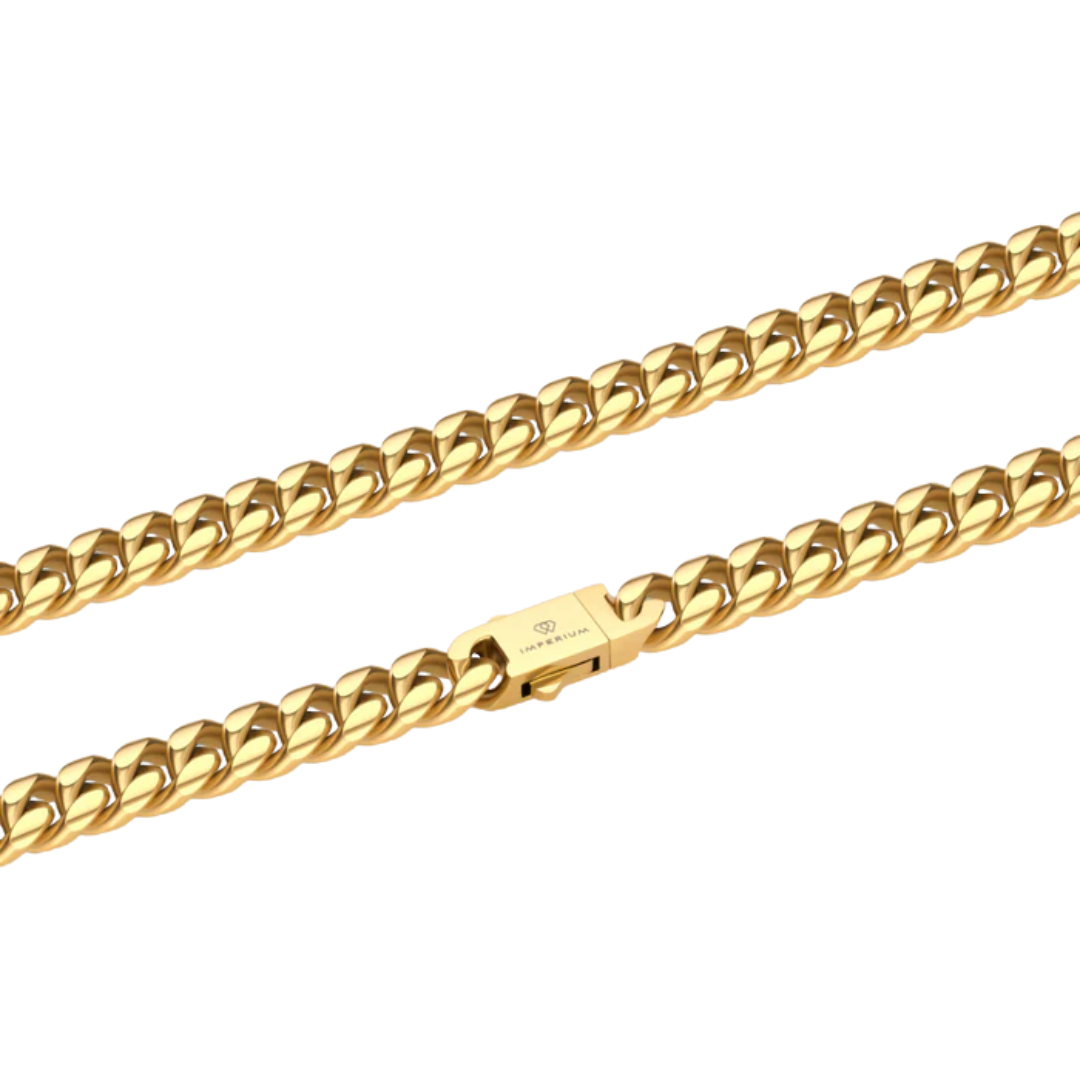 VVS 8mm Gold Cuban Link Chain
