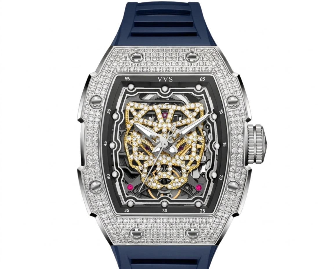 VVS Watches™ Tonneau | Iced Out Skeleton