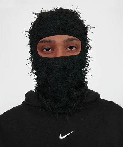 Black Distressed Balaclava