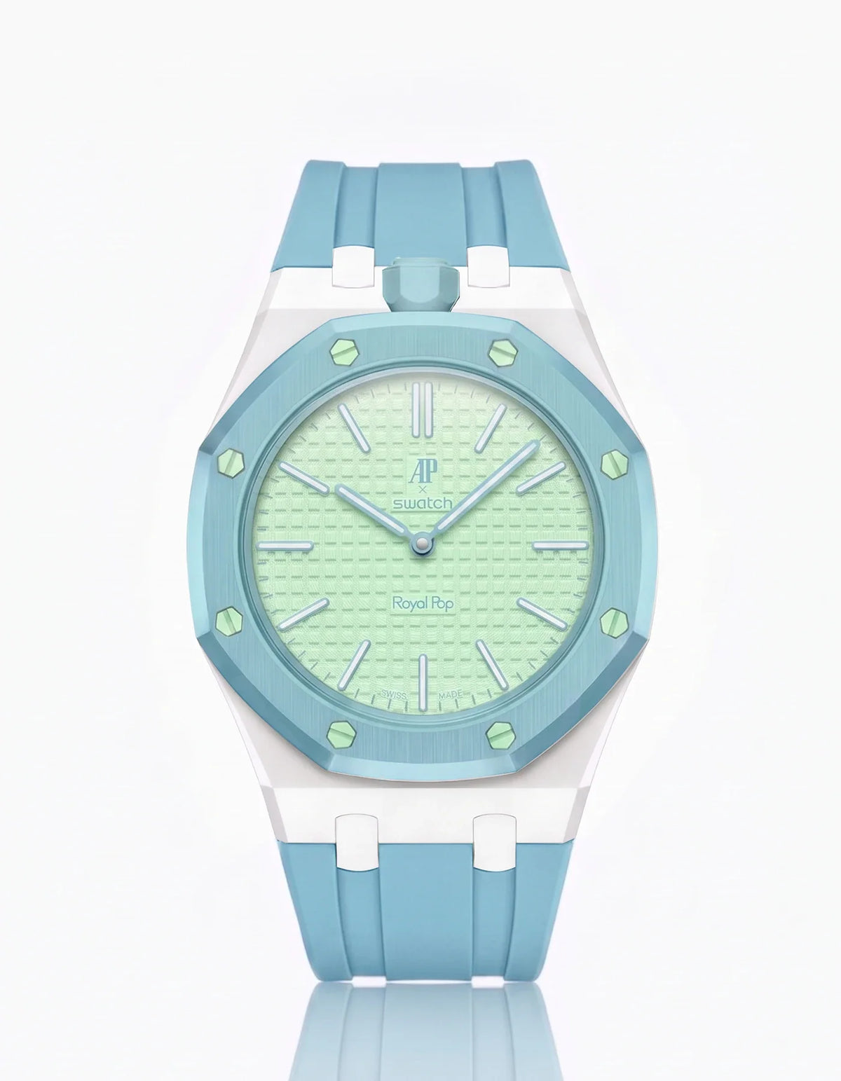 combo::white::rubber-strap-for-ap-x-swatch-royal-pop-light-blue